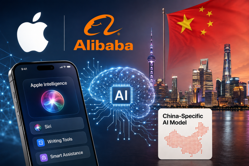 Apple Develops AI Model with Alibaba Support