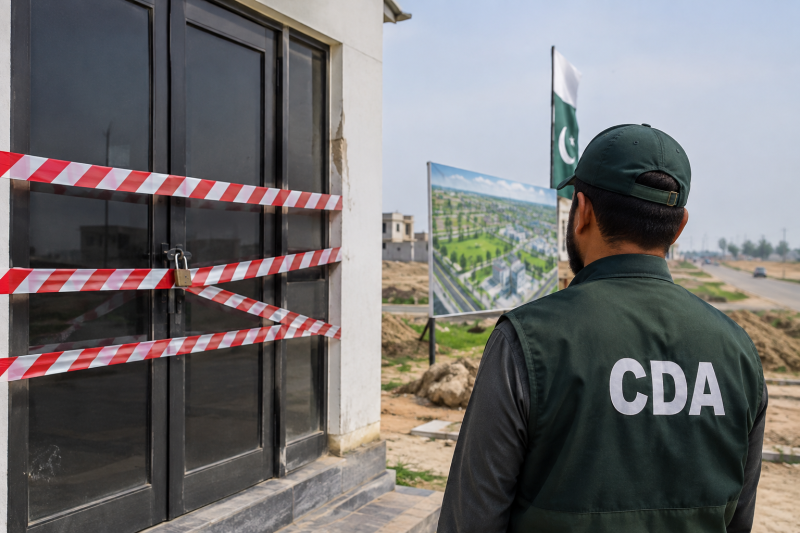 CDA Orders Sealing of Kashmir Gardens Offices