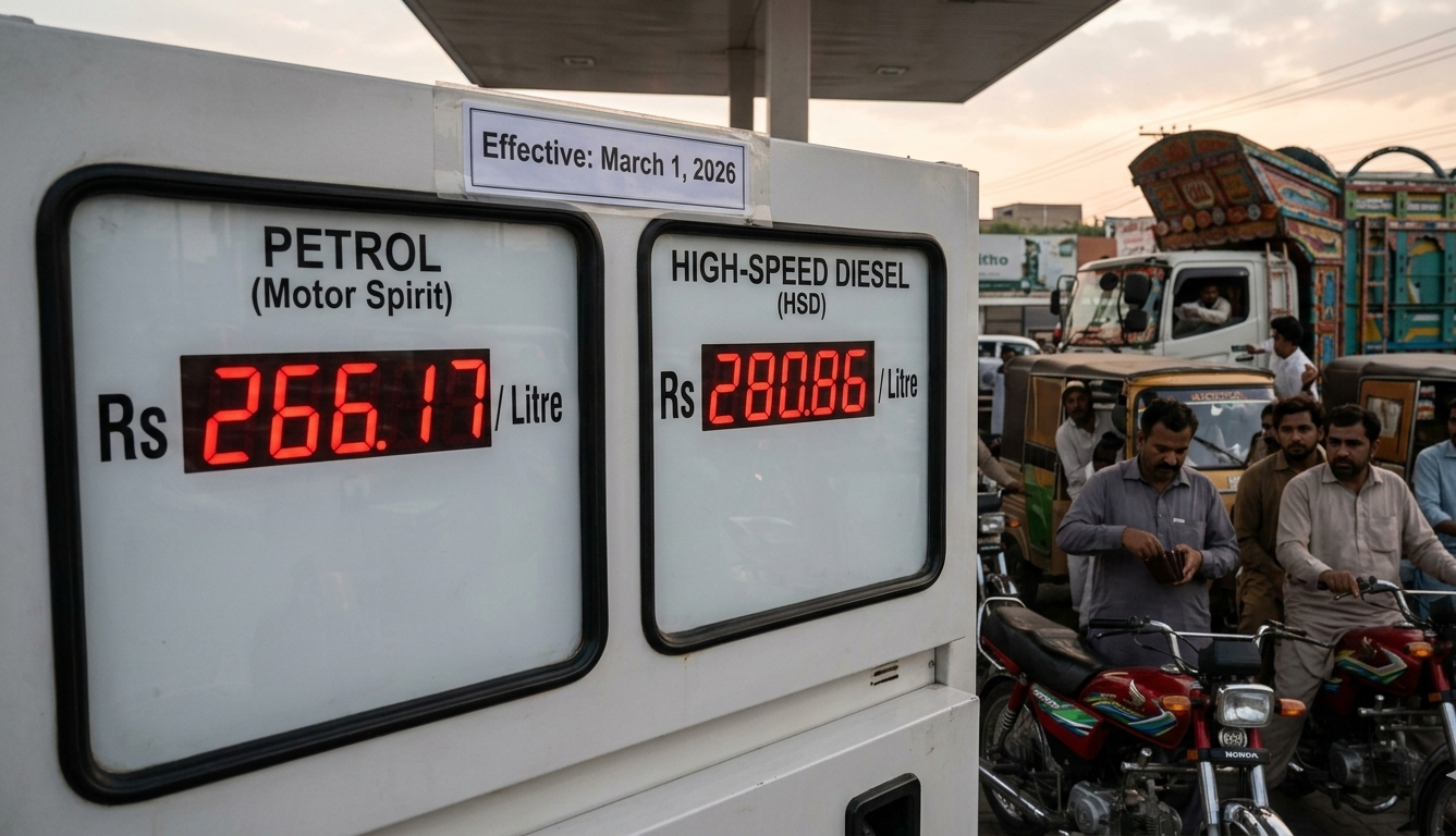 Fuel Prices Reach New Highs as Government Announces Rs8 Increase for Petrol and Rs5.16 for HSD
