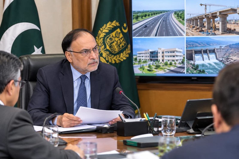 Ahsan Iqbal Reviews Progress on Key Development Projects