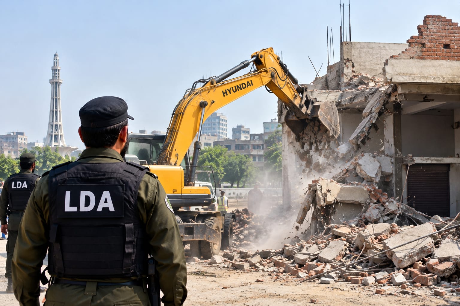 LDA Launches Crackdown on Illegal Structures in Lahore
