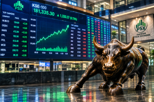Pakistan Stock Exchange Rises as KSE-100 Gains 1,300+ Points