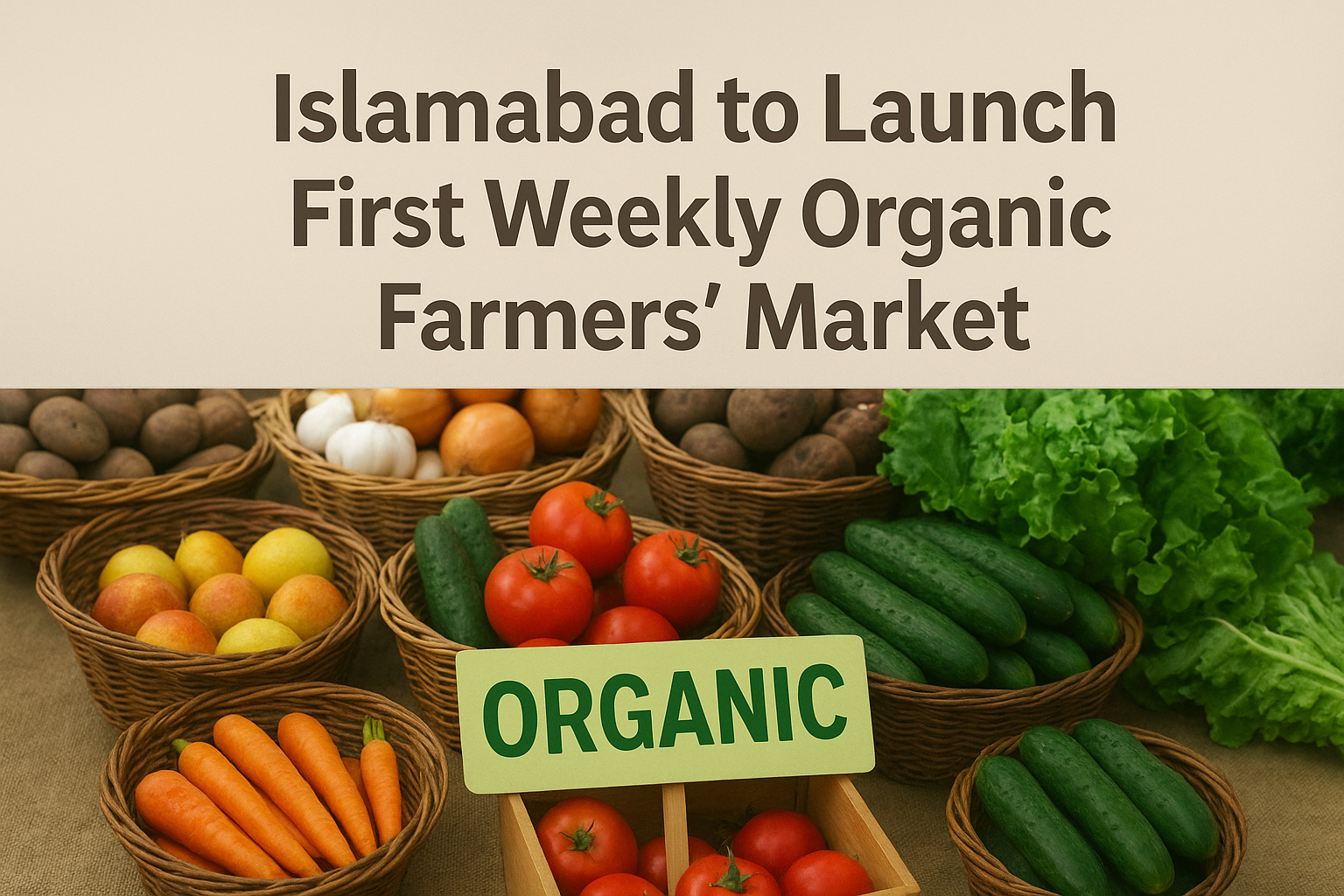 Islamabad to Launch First Weekly Organic Farmers’ Market